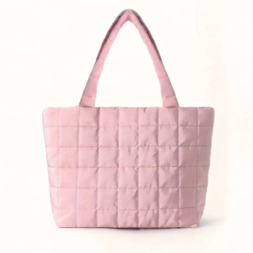 Large Ballet Shoe Pink Puffer Shoulder Tote Bag